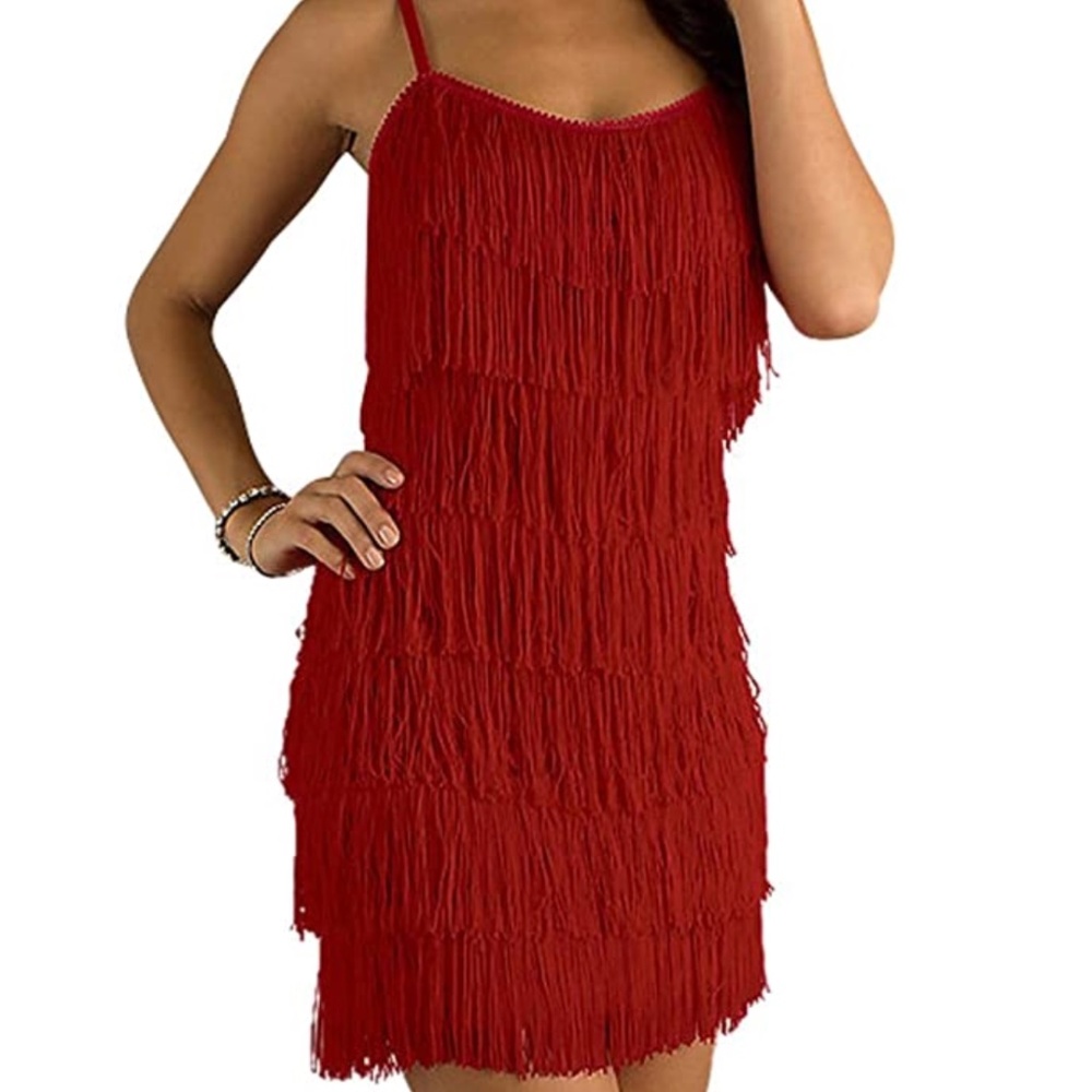 Fringe Flapper Sleeveless Mini Dress